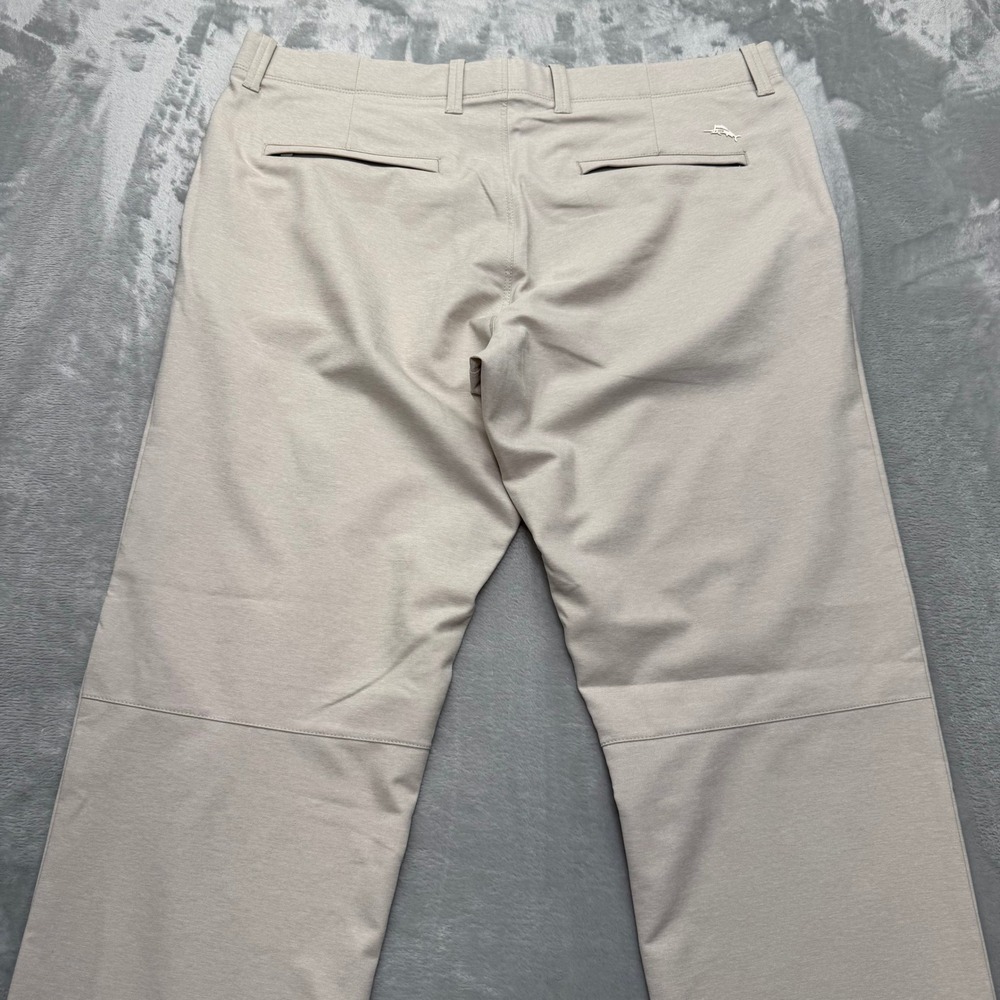 Tommy Bahama Pants Mens 35x32 Beige On Par Flat Front Chino Golf Casual Trouser - Picture 11 of 12